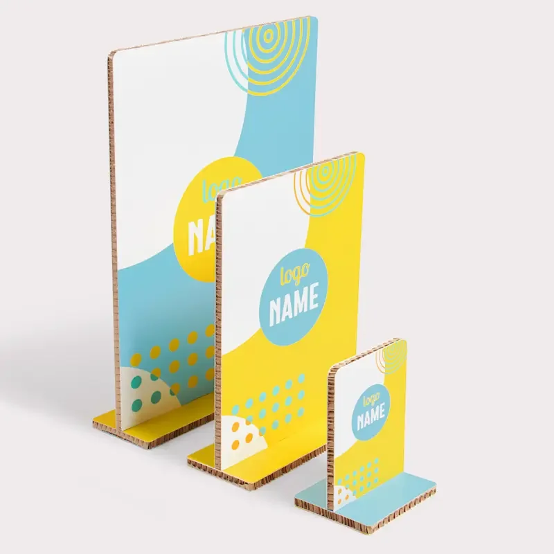 Petits panneaux pour comptoir en carton Re-board