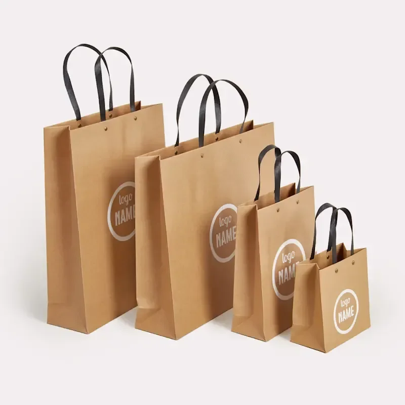 Sacs luxe en papier - recyclé avec goujons